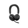 Jabra Evolve2 75 USB-C Link380a MS Stereo Black, 8-Mic Technology, 36 Hours Battery & Fast Charge, Dual-Foam Tech, Discreet H