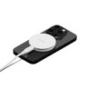 Cygnett ChargePuck Qi2 15W Fast Wireless Charger -White(CY5062CCRGP),Compact & Lightweight, 1.2M USB-C Cable,Perfect for Trav