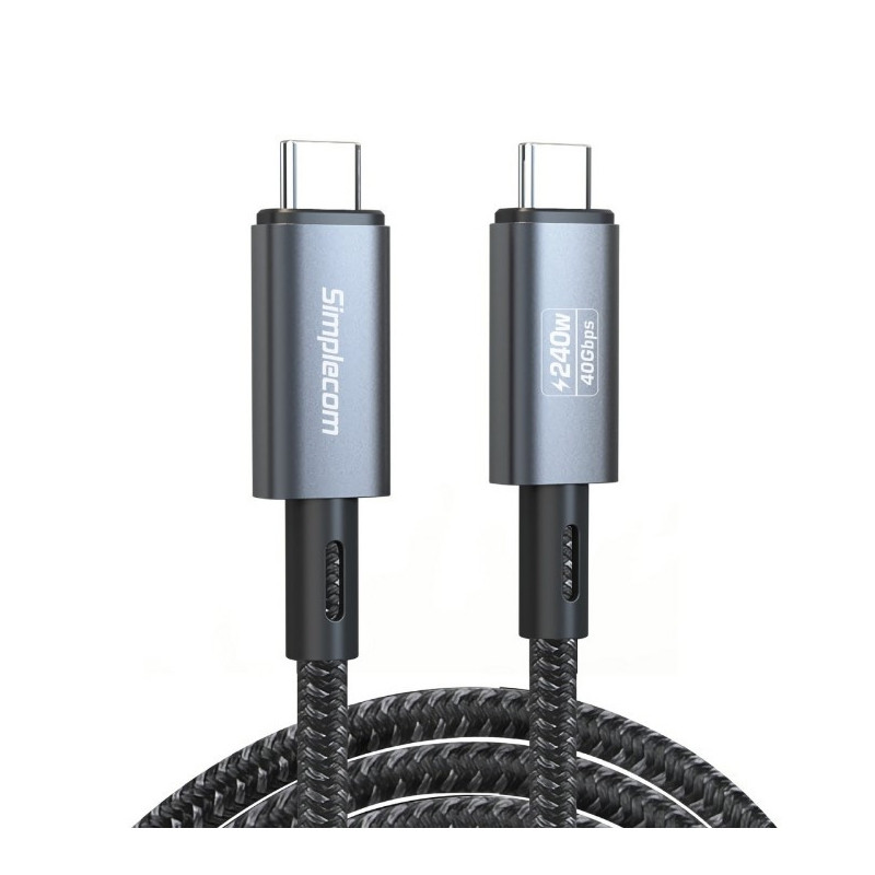 Simplecom CA615 USB-C to USB-C Cable USB4 40Gbps 5A 240W PD3.1 8K@60Hz 1.5M