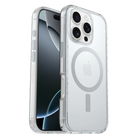 OtterBox Symmetry Clear MagSafe Apple iPhone 16 Pro Max (6.9') Case Clear - (77-96417), Antimicrobial, DROP  3X Military Stan