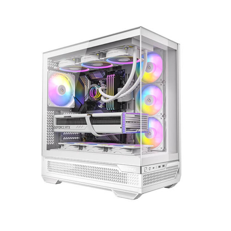 Antec C7-ARGB ATX,E-ATX Panoramic 270 View, USB-C, 4x ARGB PWM Fans. Side Radiator. RTX 5090, 9700x Back Connect MBs, Flip Do