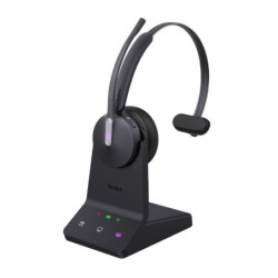 Yealink WH64 Mono UC DECT Wireless Headset, DECT & Bluetooth Wireless Technology, 3-Mic Noise Cancellation, UC Certified,  Ch