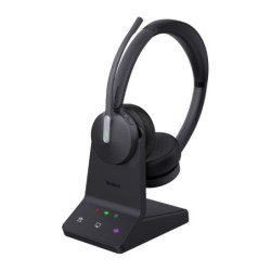 Yealink WH64 Dual UC DECT Wireless Headset, DECT & Bluetooth Wireless Technology,3-Mic Noise Cancellation,UC Certified, Charg