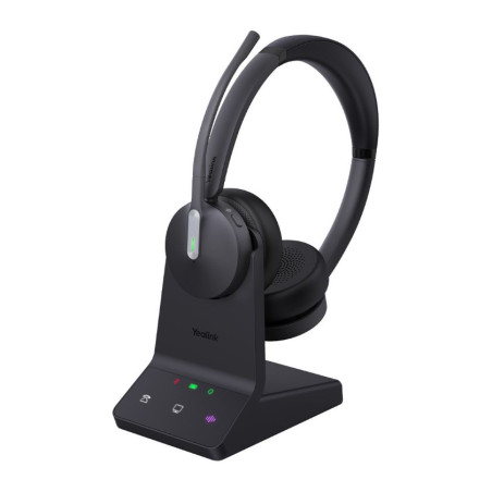 Yealink WH64 Dual UC DECT Wireless Headset, DECT & Bluetooth Wireless Technology,3-Mic Noise Cancellation,UC Certified, Charg