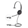 Yealink UH37 Microsoft Teams Certified USB Wired Headset, Mono, USB-C/A, Dual Noise-Cancelling, Busylight, Leather Ear Cushio