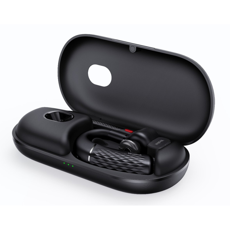 Yealink BH71 Pro USB-C&A Bluetooth Wireless Mono Headset, Carrying Case w/ Built-In Battery ( 20hrs), USB-C to USB-A Cable, 1