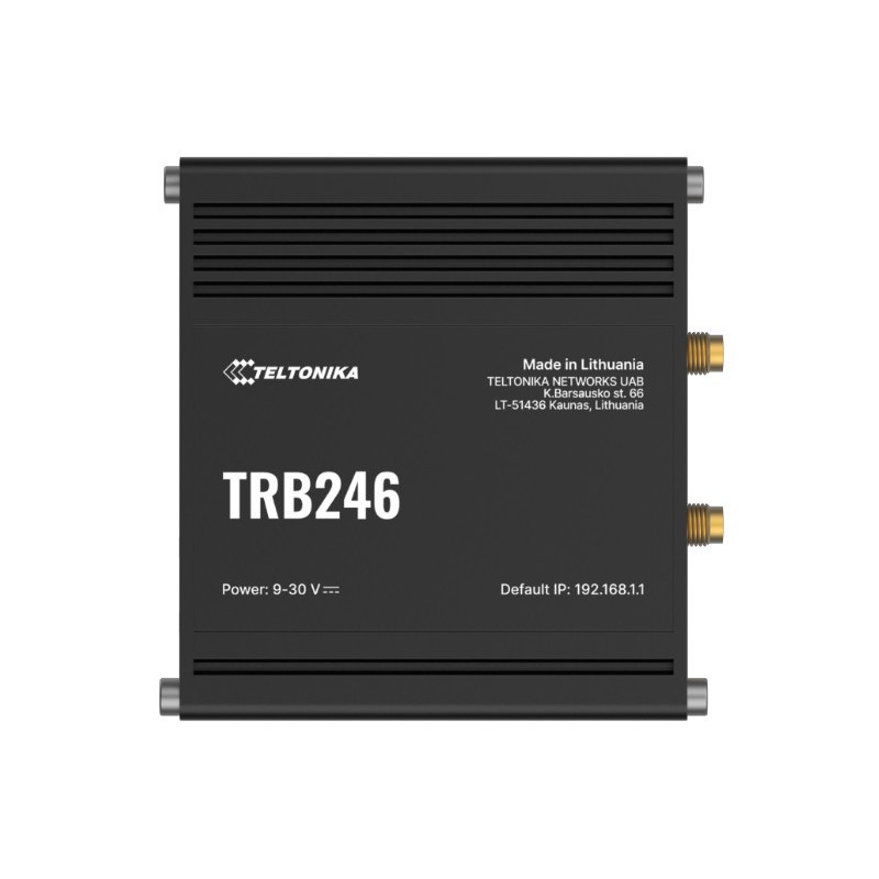 Teltonika TRB246 Industrial IoT Gateway, 4G/LTE(Cat 4), Dual SIM, Auto-Failover, Backup WAN, Supports DNP3, DLMS, Modbus, PSU