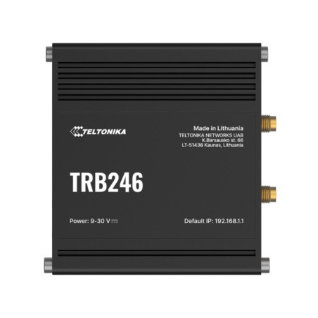 Teltonika TRB246 Industrial IoT Gateway, 4G/LTE(Cat 4), Dual SIM, Auto-Failover, Backup WAN, Supports DNP3, DLMS, Modbus, PSU