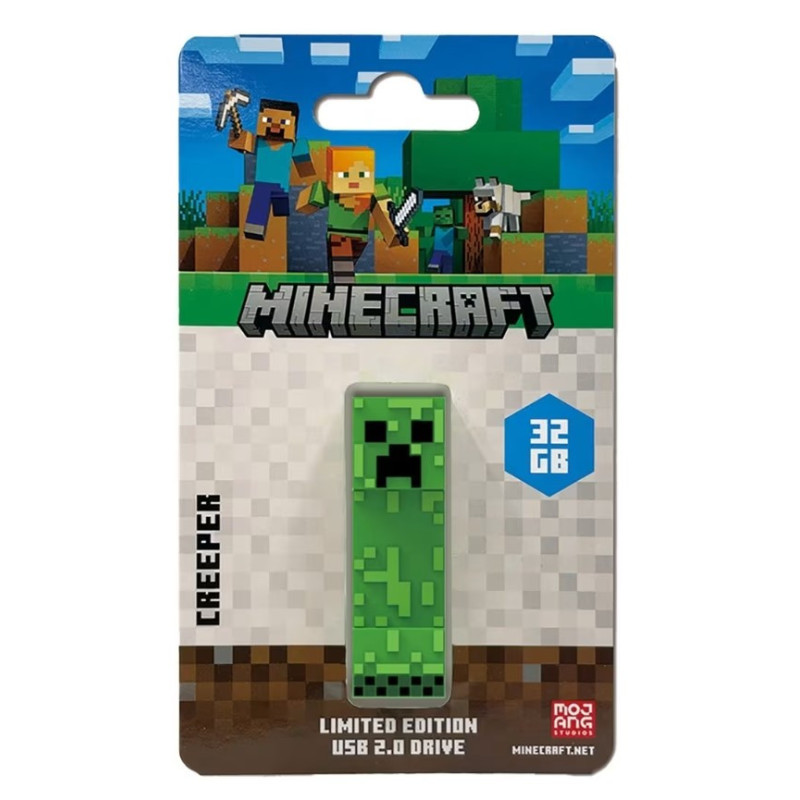 Verbatim Minecraft Creeper - Collector's Edition USB Flash Drive - 32GB - Creeper. Retail Pack - Minecraft Movie 2025