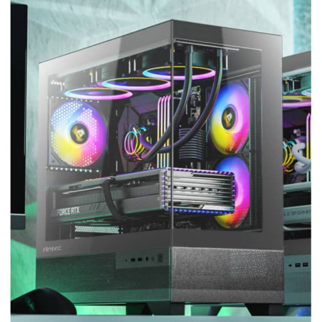 Antec CX500M ARGB Seamless  mATX, ITX, USB-C, Up to 6 Fans. 3 x ARGB included (2x Front Right, 1 x Rear). Gaming Case