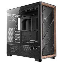 Antec FLUX PRO, E-ATX, Premium Walnut, Iunity Temperature Disp. CPU and GPU LED Display, 6x High Performance Fans, ARGB PWN C