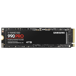 Samsung 990 Pro 4TB Gen4 NVMe SSD 7450MB/s 6900MB/s R/W 1600K/1550K IOPS 2400TBW 1.5M Hrs MTBF for PS5 5yrs Wty