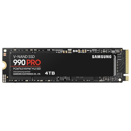 Samsung 990 Pro 4TB Gen4 NVMe SSD 7450MB/s 6900MB/s R/W 1600K/1550K IOPS 2400TBW 1.5M Hrs MTBF for PS5 5yrs Wty