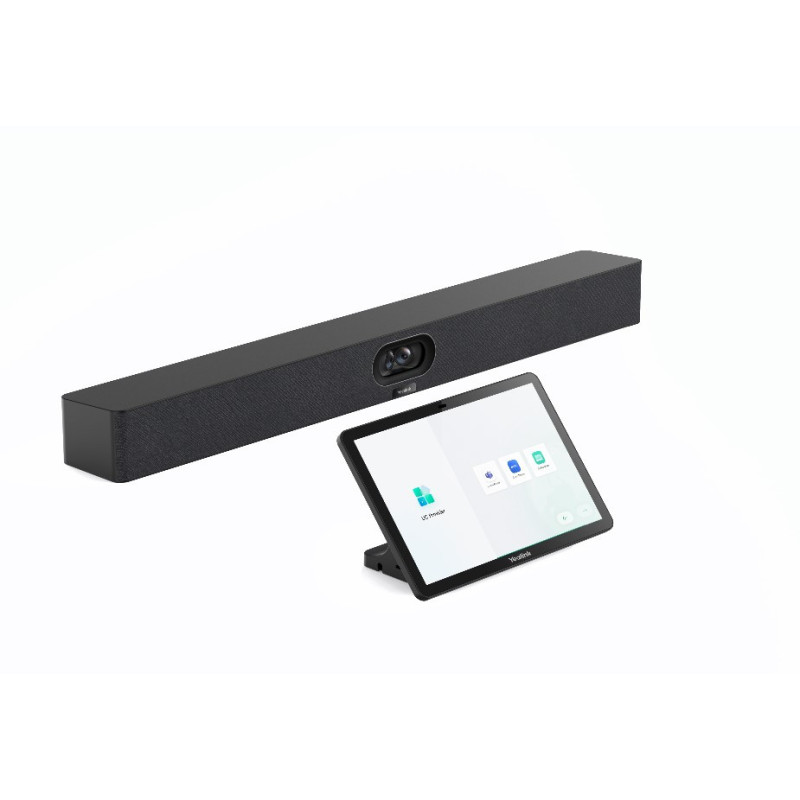 Yealink MeetingBar A40 Microsoft Teams and Zoom Rooms on Android, Small to Medium Room, CTP25 Touch Console with Sharing and 