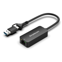 Simplecom NU405C SuperSpeed USB-C and USB-A to 2.5G Ethernet Network Adapter 2.5Gbps LAN