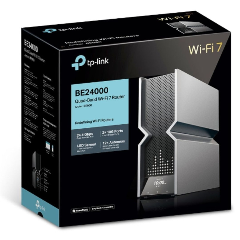 TP-Link Archer BE900 BE24000 Quad-Band Wi-Fi 7 Router (WIFI7) 1376 Mbps at 2.4 GHz   5760 Mbps at 5 GHz_1  5760 Mbps at 5 GHz