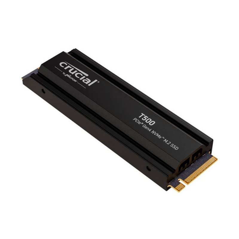 Crucial T500 4TB Gen4 NVMe SSD Heatsink - 7400/7000 MB/s R/W 2400TBW 1440K IOPs 1.5M hrs MTTF Acronis True Image Creative Clo