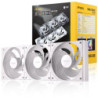 Antec Connect C120R Reverse White ARGB 3PK Performance 120mm PWM Fan: 4-pin PWM | LED: 3-pin  Vibration Absorbing and Anti-No