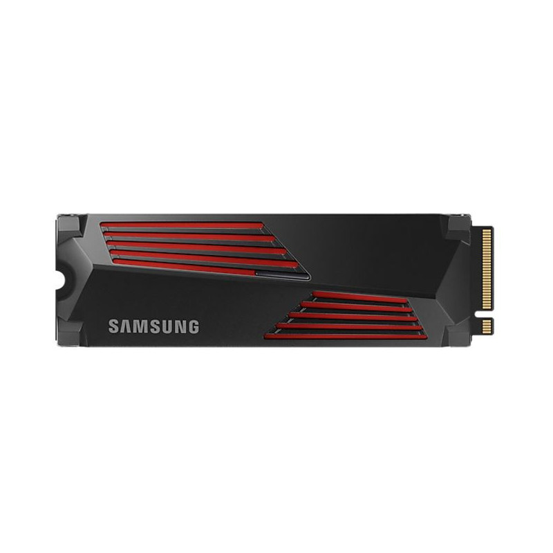 Samsung 990 Pro 2TB with Heatsink Gen4 NVMe SSD 7450MB/s 6900MB/s R/W 1550K/1200K IOPS 1200TBW 1.5M Hrs MTBF for PS5 5yrs Wty