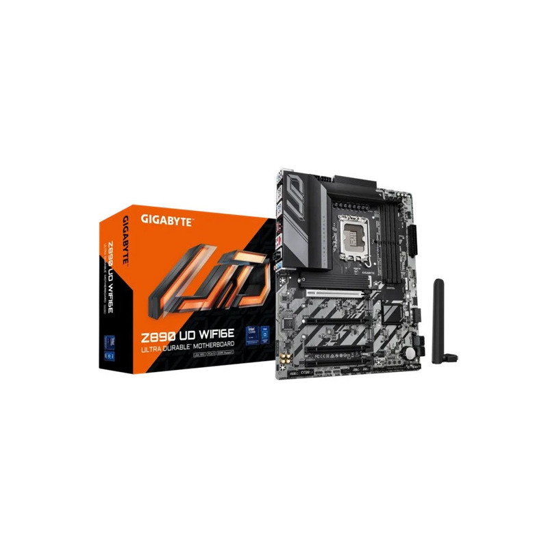 Gigabyte Z890 UD WIFI6E Intel LGA 1851 ATX Motherboard, 4x DDR5 ~256GB, 4x PCI-E x16, 3x M.2, 4x SATA,  5x USB 3.2, 1x USB-C,