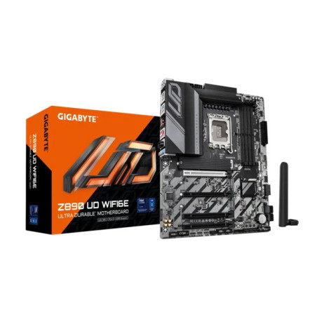 Gigabyte Z890 UD WIFI6E Intel LGA 1851 ATX Motherboard, 4x DDR5 ~256GB, 4x PCI-E x16, 3x M.2, 4x SATA,  5x USB 3.2, 1x USB-C,