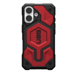UAG Monarch Pro MagSafe Apple iPhone 16 (6.1') Rugged Case - Crimson (114458119494), 25ft. Drop Protection(7.6M),10 Years War