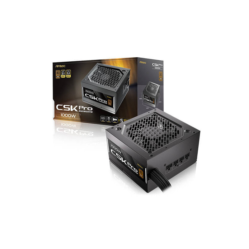 Antec CSK1000 PRO Sem-Modular ATX 3.1, PCI-E 5.1  for 4090, 5090 & 7900, 9070 High Quality Jap Capacitors, Performance and Re
