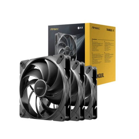 Antec Tranquil140, PWM, 2000RPM, 59.23CFM, 2.46mmH₂O, 4 Pin PWM Connector, 140mm x 25mm Performance  case Fan, Tranquil Ser