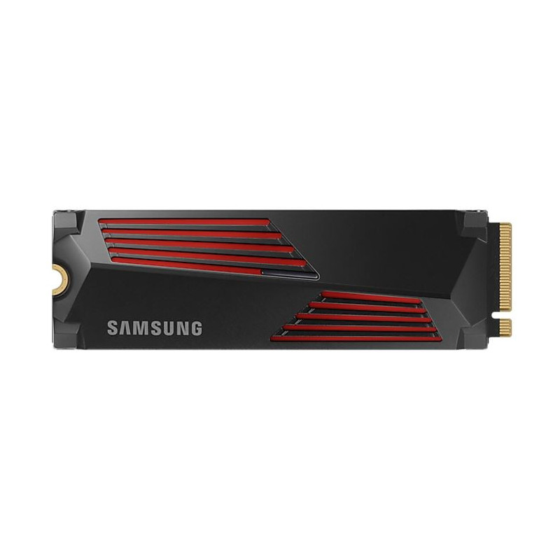 Samsung 990 Pro 4TB with Heatsink Gen4 NVMe SSD 7450MB/s 6900MB/s R/W 1600K/1550K IOPS 2400TBW 1.5M Hrs MTBF for PS5 5yrs Wty
