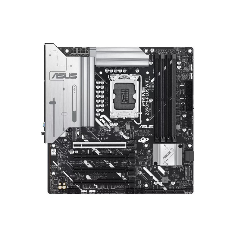 ASUS PRIME Z890M-PLUS WIFI-CSM LGA1851 mATX Motherboard, DDR5 256GB, PCIe 5.0, 3×M.2, 2.5GbE, Wi-Fi 7, USB 20Gbps Type-C