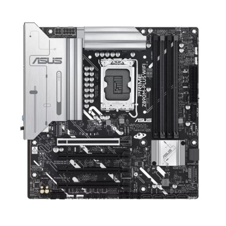 ASUS PRIME Z890M-PLUS WIFI-CSM LGA1851 mATX Motherboard, DDR5 256GB, PCIe 5.0, 3×M.2, 2.5GbE, Wi-Fi 7, USB 20Gbps Type-C