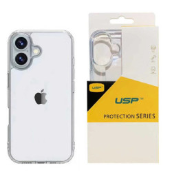 USP Apple iPhone 16 Plus (6.7') Clear Rock Shockproof Case -  Ultra-thin, Lightweight, Non-slip, Crystal Clear,Strong & Durab