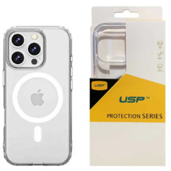 USP Apple iPhone 16 Pro Max (6.9') Clear Rock Shockproof Case with MagSafe - Ultra-thin, Lightweight, Non-slip, Crystal Clear