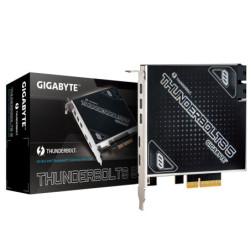(LS) Gigabyte CARD THUNDERBOLTS 5 1.0 add-in card​, Intel® JHL9580 Thunderbolt™ 5 controller​, Dual Thunderbolt™ 5 P