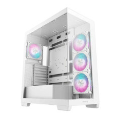 DeepCool CG580 4F WH (White)Panoramic ATX Mid-Tower Case, 4 x Pre Installed Fans Single Chamber, Support Up to 2x 360mm Radia