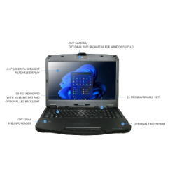 DURABOOK S15, 15' FHD, Intel® Core™ i5-1235U, Windows 11, 8GB RAM, 256GB PCIe SSD,Wi-Fi 6E, Bluetooth v5.3, 2MP Front Came