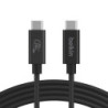 Belkin Connect USB4 USB-C to USB-C Cable (2M) - Black (INZ004BT2MBK), 5A/240W, 20Gbps,4K@60Hz, Thunderbolt 4, USB-IF Certifie