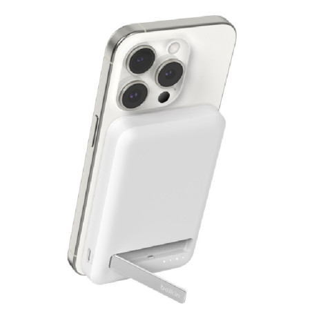 Belkin BoostCharge Pro 5k mAh Magnetic Power Bank With Qi2   USB-C Cable (1M) - White (BPD006BTWH),15W,1xUSB-C, Overcharge Pr