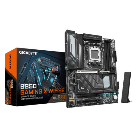 Gigabyte B850 GAMING X WIFI6E 1.0, AMD AM5, 4 x DDR5 up to 256 GB, 1 x HDMI, 3 x PCI Express x16, 3 x M.2, 4 x SATA, 9 x USB 
