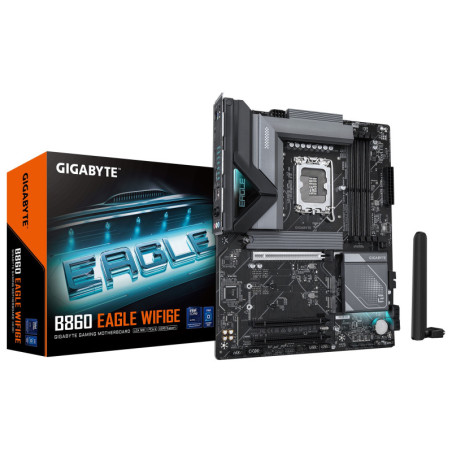 (LS) Gigabyte M/B B860 EAGLE WIFI6E 1.0,  Intel ® B860, 4 x DDR5 up to 256 GB, 1x HDMI, 3 x PCI Express x16, 3 x M.2, 4 x SA