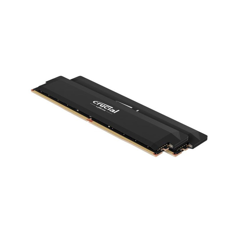 Crucial Pro 32GB (2x16GB) DDR5 UDIMM 6400MHz CL38 Black Heat Spreader Support Intel XMP AMD Ryzen Desktop PC Gaming Memory ~C
