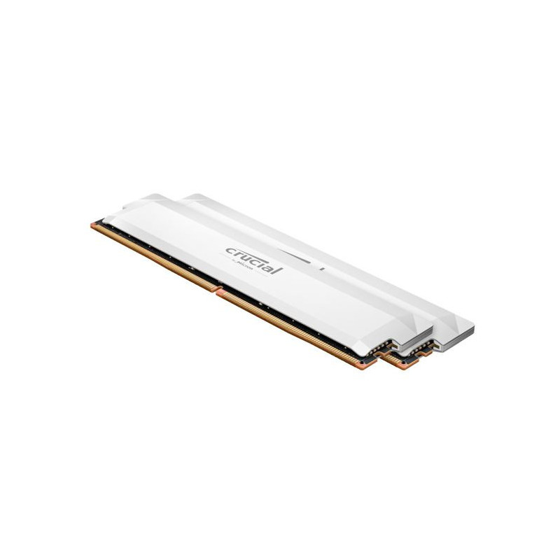 Crucial Pro 32GB (2x16GB) DDR5 UDIMM 6400MHz CL38 White Heat Spreader Support Intel XMP AMD Ryzen Desktop PC Gaming Memory