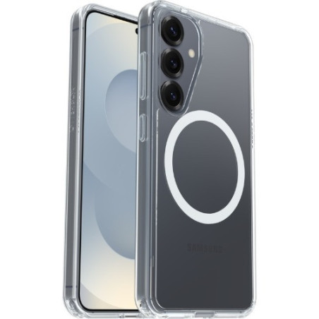 OtterBox Symmetry Clear Magnets Samsung Galaxy S25 5G (6.2') Case Clear - (77-97403), DROP  3X Military Standard, Raised Edge