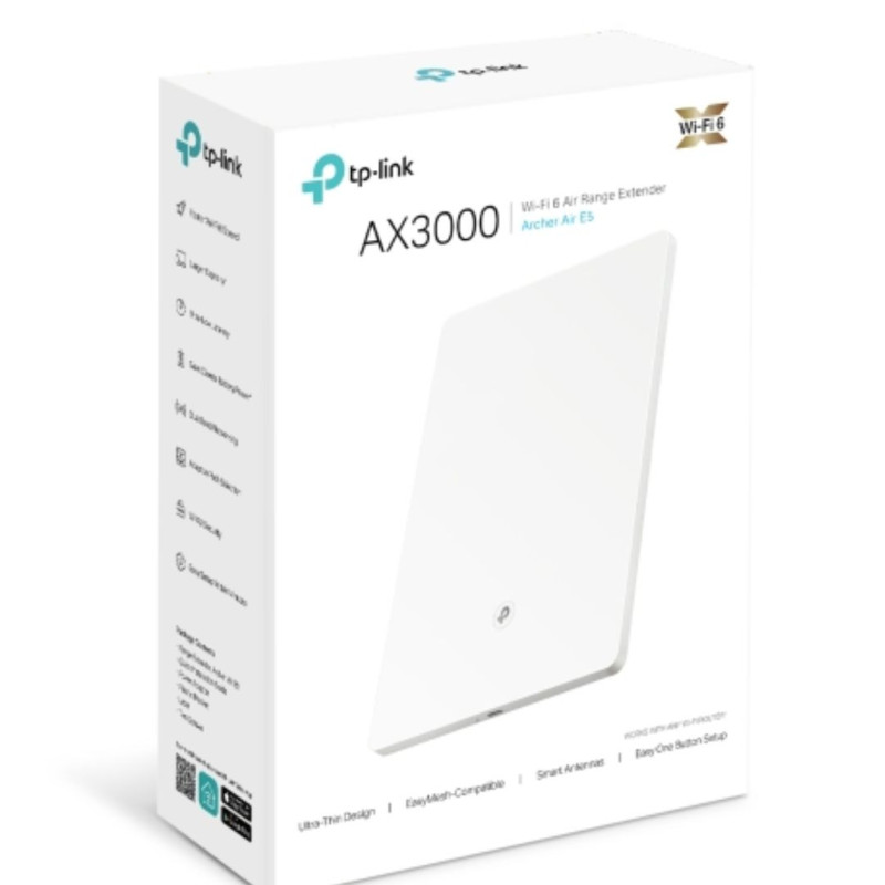 TP-Link Archer Air E5 AX3000 Dual-Band Wi-Fi 6 Air Range Extender, 574Mbps @2.4GHz   2402Mbps @5GHz , 8mm Ultra-thin Shell, M
