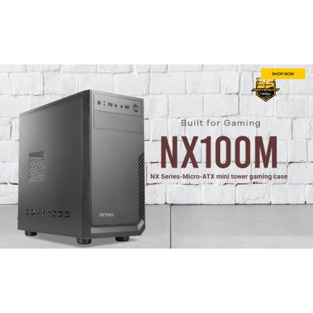 Antec NX100M mATX Business Office Case    True 450w Continuos PSU. 1x 5.25' ODD, USB3.0 x 1,USB2.0 x 1. 1x 80mm Fan. 8PIN EPS