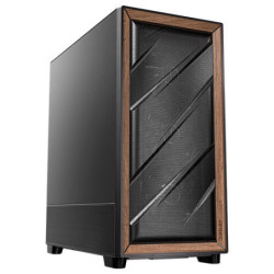 Antec Flux SE ATX, E-ATX, matx, Walnut Wood Trim Solid Side Panel, 5 x PWM Fans, Multi-Direction Vent design, Removable Top C
