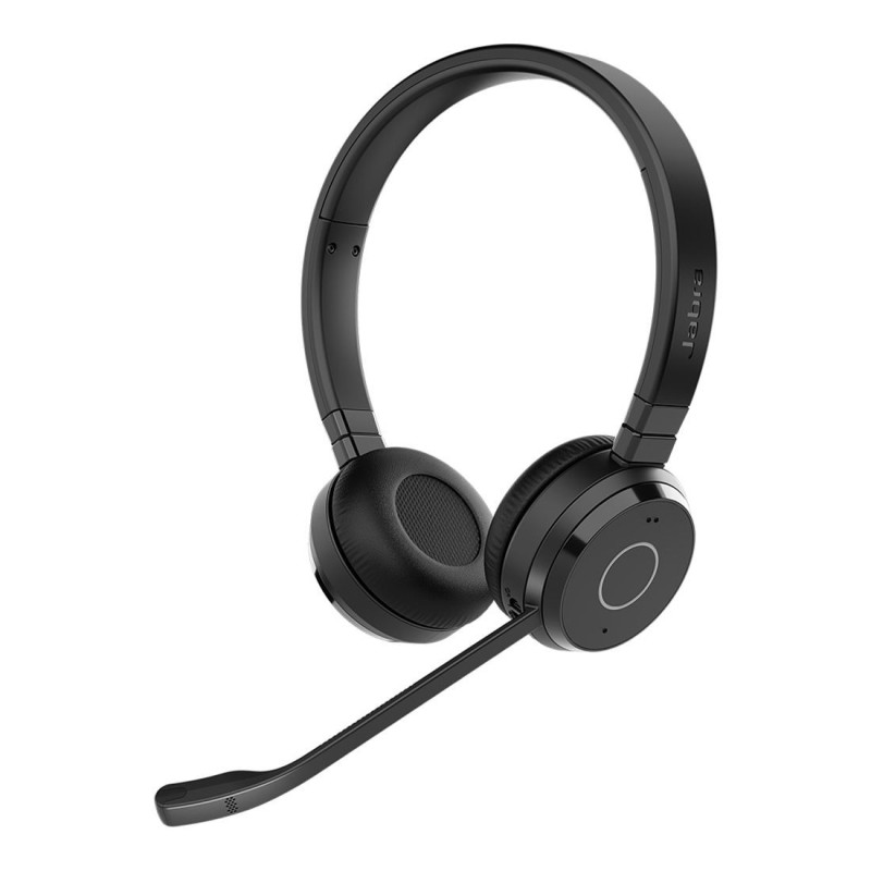Jabra Evolve 65 TE Link390a UC Stereo Bluetooth Headset, 16-hour battery life, 30-metre wireless range, Passive Noise Cancell