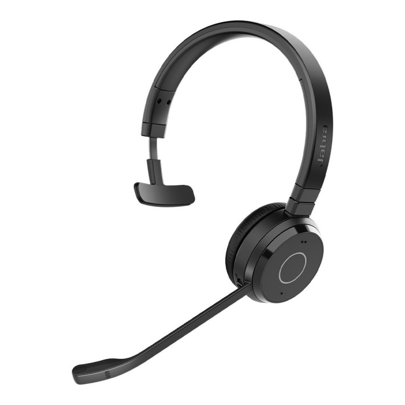 Jabra Evolve 65 TE Mono Teams Bluetooth Headset, Link 390a, 16-hour battery life, 30-metre wireless range, Passive Noise Canc