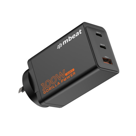 mbeat® Gorilla Power PD 100W GaN II USB-C Charger 50% smaller than the standard Supports a wide range of devices Product Wei