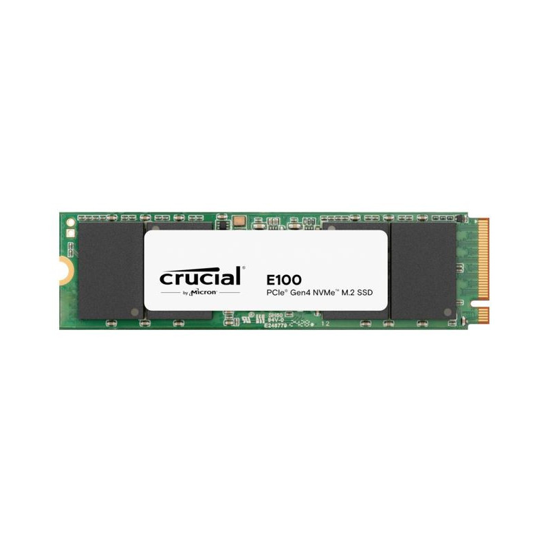 Crucial E100 1TB Gen4 NVMe SSD 5000/4500 MB/s R/W 80TBW 350K/460K IOPS 1M hrs MTTF M.2 2280 PCIe4 3yrs ~Crucial P3 CT1000P3SS
